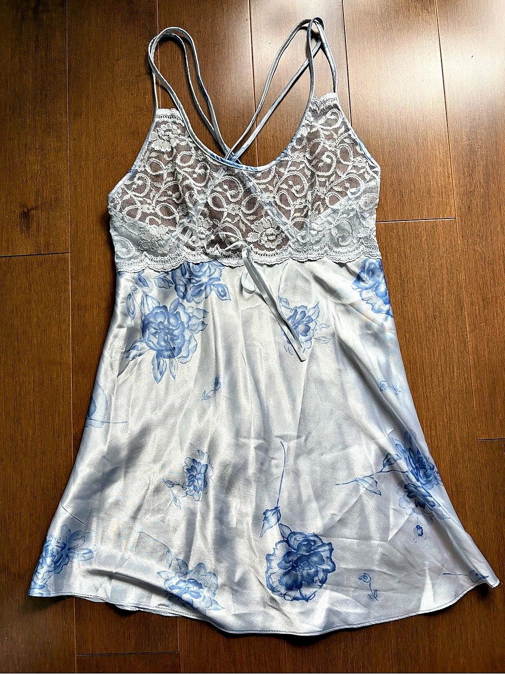 Vintage Y2K Secret Treasures - Floral Lace Midi Nightgown - Size Small